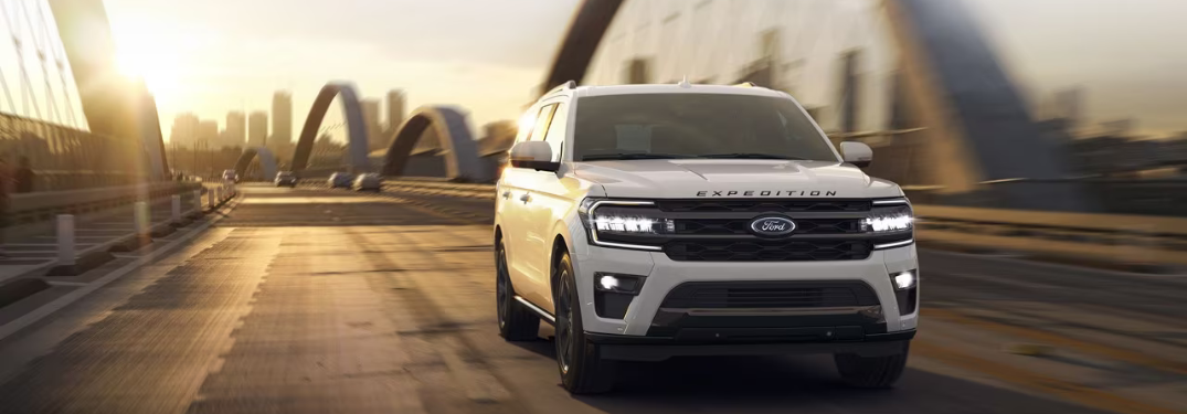 2024 Ford Expedition driving over a bridge